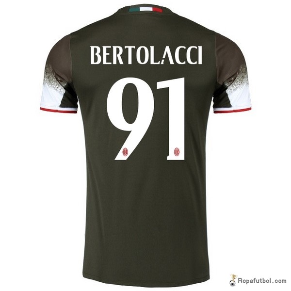 Camiseta AC Milan Replica Tercera Ropa Bertolacci 2016/17 Marino Verde